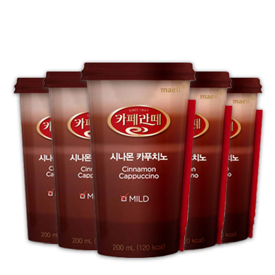 매일 카페라떼 시나몬 카푸치노컵(200mlx5컵) 