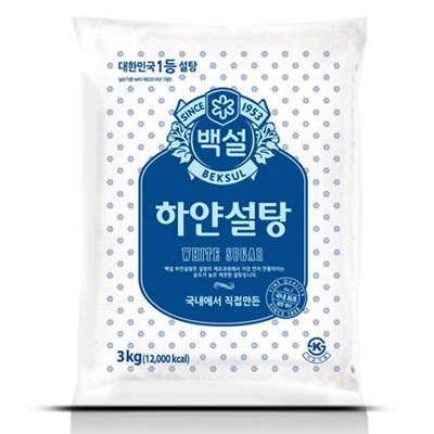 백설흰설탕3KG(하얀설탕 중맥)