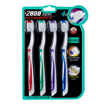 2080토탈케어치솔4입(부드러운모)