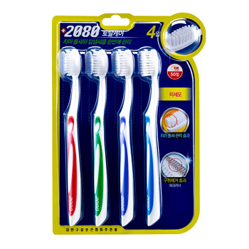 2080토탈케어치솔4입(미세모)