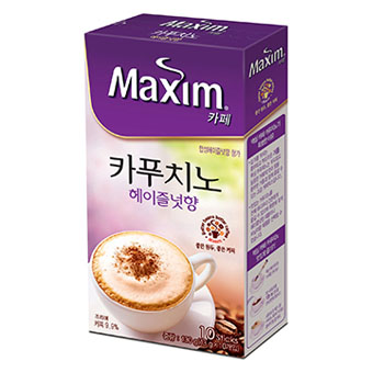 맥심카페 카푸치노 헤이즐넛향 10T 
