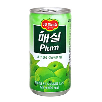 롯데칠성 델몬트 매실 180ml캔