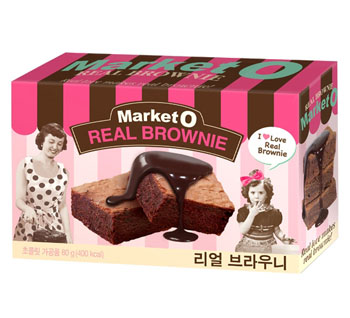 오리온 마켓오 리얼브라우니 6입(4P+2P추가증정)