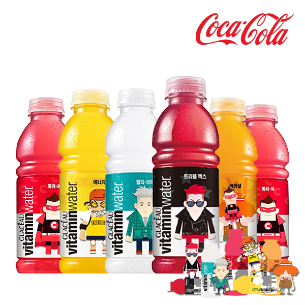 글라소 비타민워터 페이퍼토이 에디션세트(500ml x6개입)