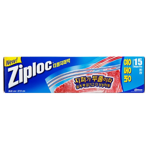 지퍼락냉동지퍼백(대)15매