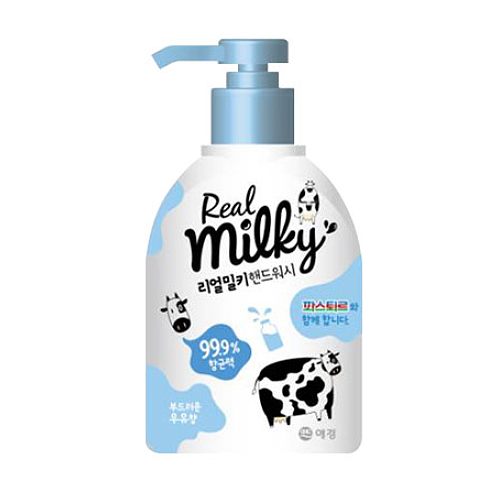 애경 리얼밀키핸드워시(젤타입)향균력99.9%