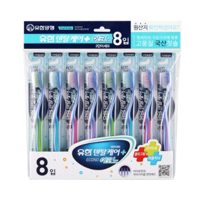 유한 덴탈케어 이코노(2단미세모)칫솔 10입
