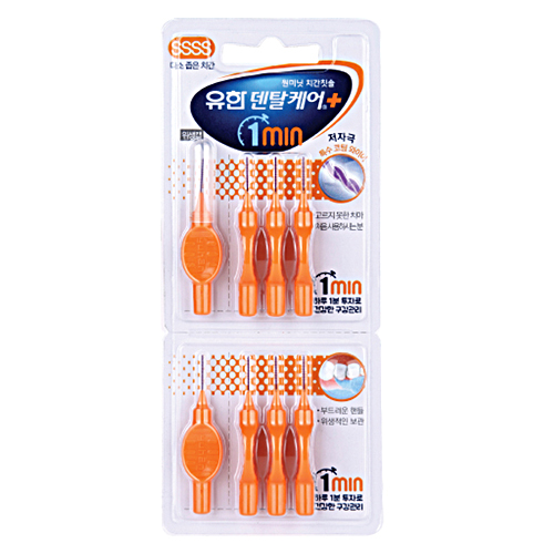 [유한양행]덴탈케어 원미닛 치간칫솔(굵기 SSSS)