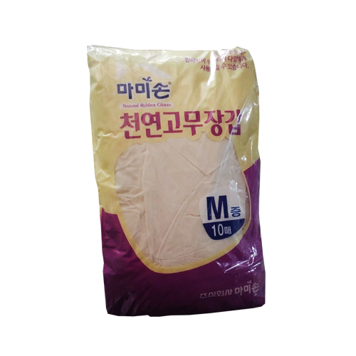 마미손 천연장갑10매(중)