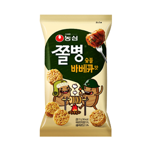농심 쫄병 숯불바베큐맛 82g