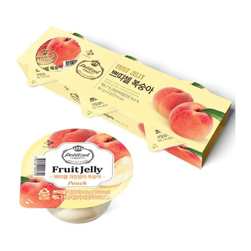 쁘띠첼 과일젤리 복숭아 90g*3팩