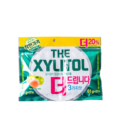 5500 오리온 THE 더 자일리톨 껌 리필 파우치 (61g+61g)