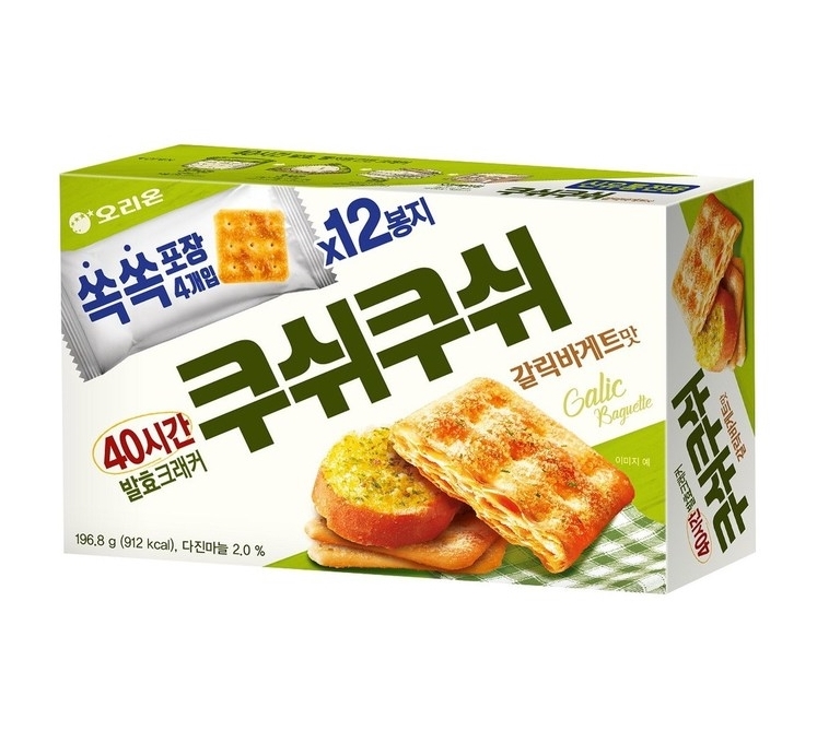 오리온 쿠쉬쿠쉬 갈릭바케트맛 16.4g*12봉
