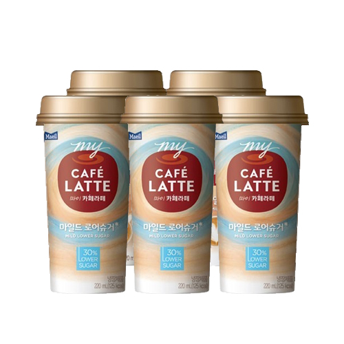 매일 my카페라떼 마일드 로어슈거컵(220mlx5컵) 