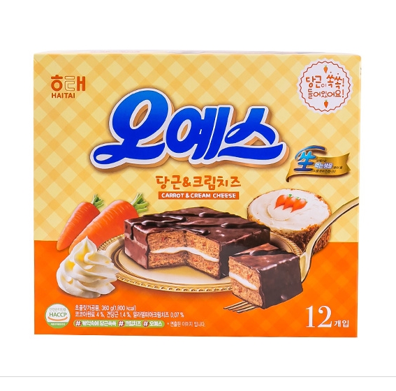 해태 오예스 당근&크림치즈 360g 6,000