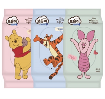 깨끗한나라 보솜이 베이비 물티슈 휴대용 10매 (디자인 랜덤)