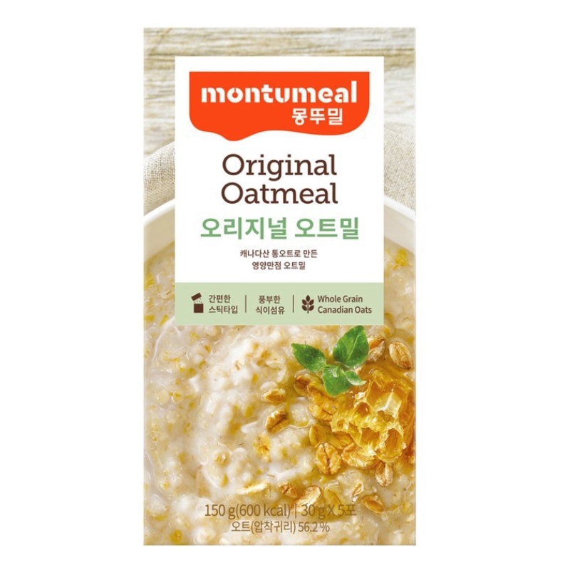★신상품★ 몽뚜밀 오리지널 오트밀 30g x 5개입