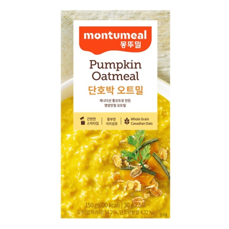 ★신상품★ 몽뚜밀 단호박 오트밀 30g x 5개입