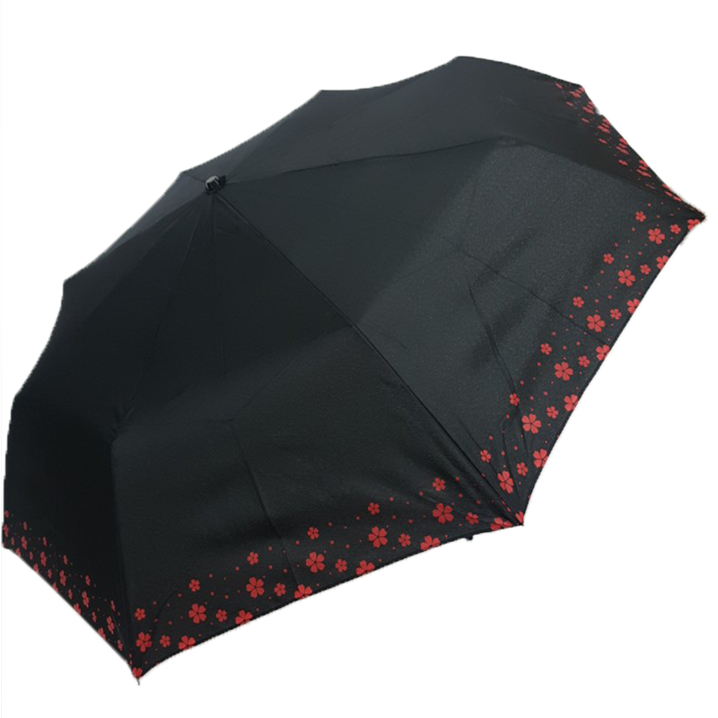 크리스찬 오자르 꽃패턴 3단우산 (레드컬러)