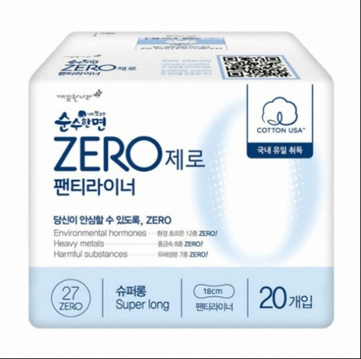 깨끗한나라 순수한면 ZERO 팬티라이너 20개입 