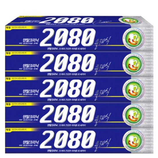 2080 클래식 치약 5개