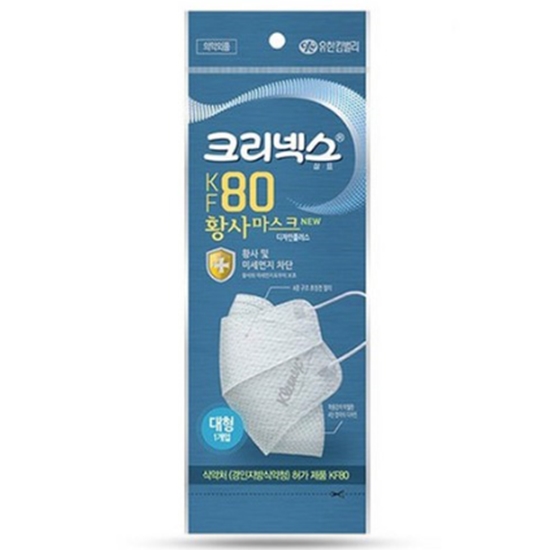 ★KF80 유한킴벌리 크리넥스 마스크 대형 1매(화이트)