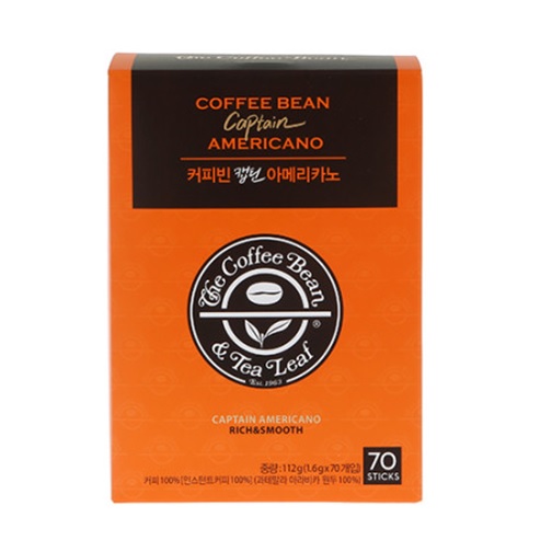 커피빈 캡틴 아메리카노 1.6g x 70T