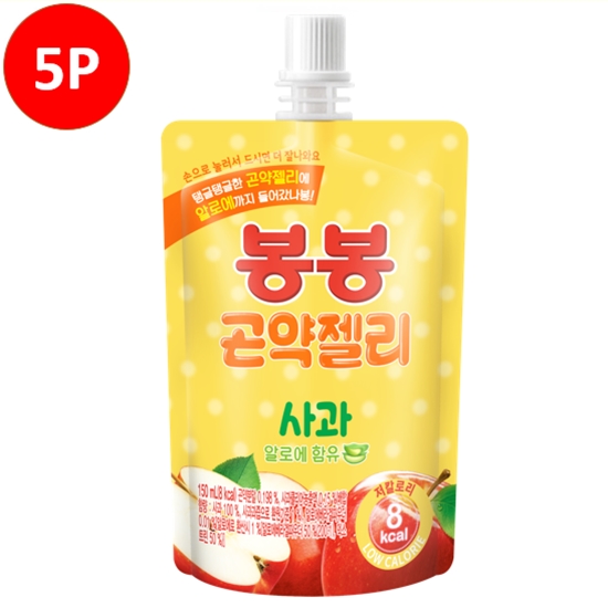 저칼로리 봉봉 곤약젤리 사과맛 150ml x 5p