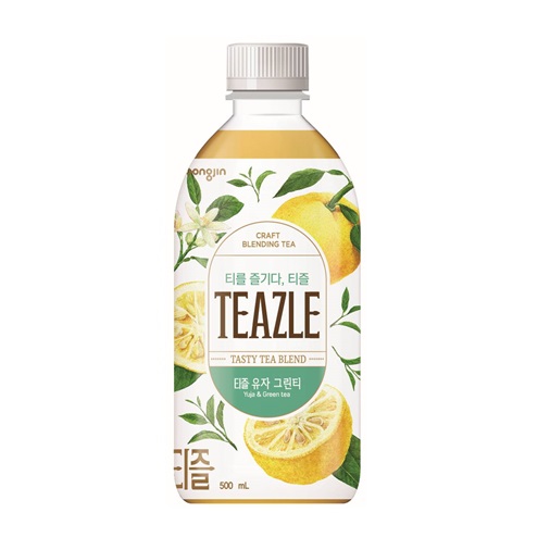 웅진 티즐(TEAZLE) 유자 그린티 500ml 