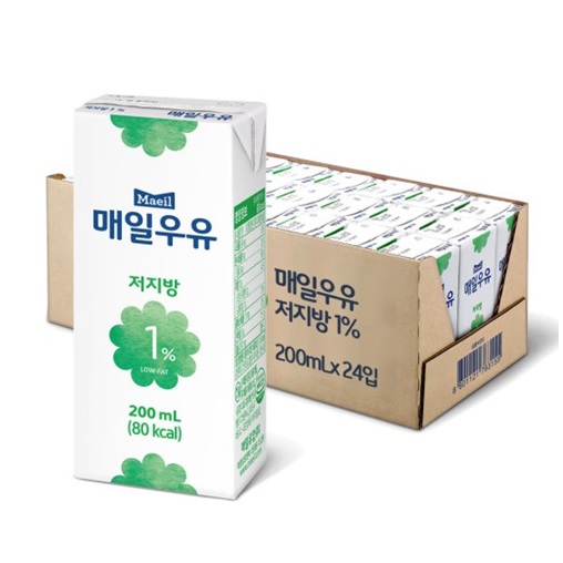 (할인) SLIM_매일 멸균우유 저지방 1% 24팩