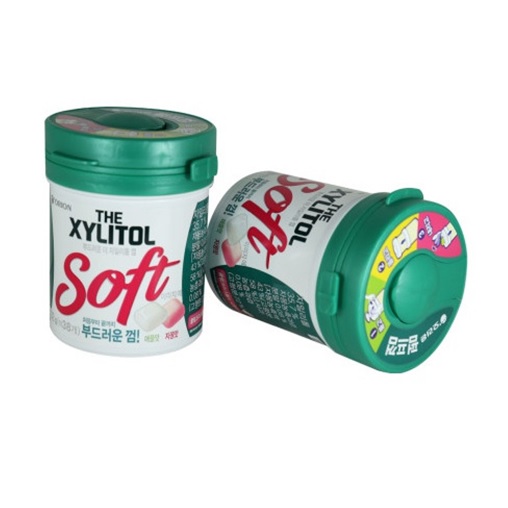오리온 부드러운 THE 자일리톨 Soft 용기 102g (애플+자몽맛)