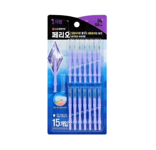 페리오 치간칫솔 I자형 0.8mm(SS가는모) 15개입