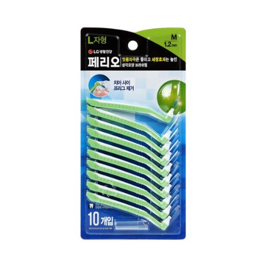 페리오 치간칫솔 L자형 1.2mm(M보통모) 10개입 