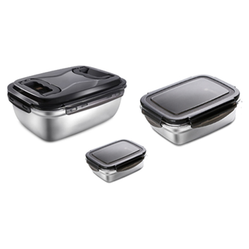 쿠키브라운 스테인레스 보관용기 3종