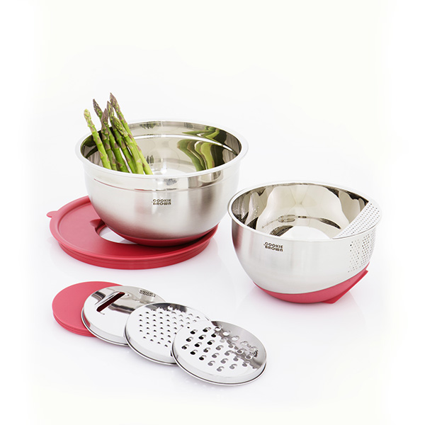 쿠키브라운 스텐 믹싱볼 & 워싱볼세트 레드