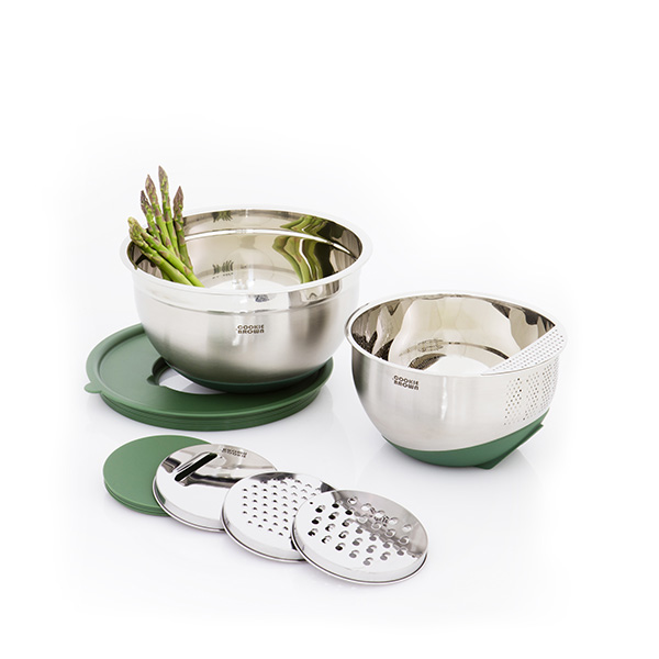 쿠키브라운 스텐 믹싱볼 & 워싱볼세트 그린