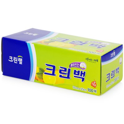 크린랩 뽑아쓰는 크린백 소 17x25cm 100매