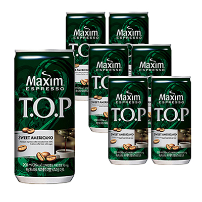TOP 스위트 아메리카노 200ml x 6캔