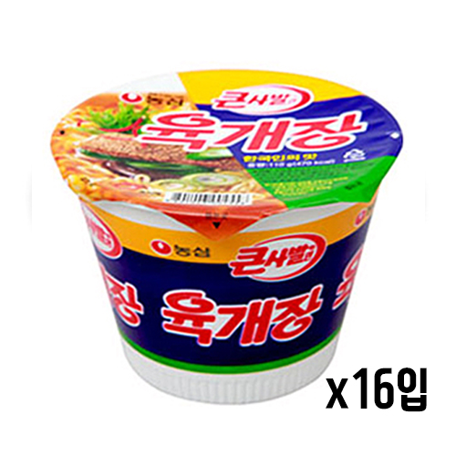 농심 육개장 큰사발 컵라면 大 (BOX 16개) 