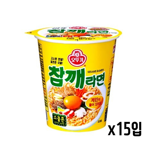 오뚜기 참깨라면 컵라면 小 (BOX 15개) 