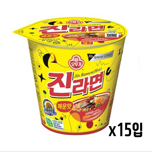 오뚜기 진라면 매운맛 컵라면 小 (BOX 15개) 