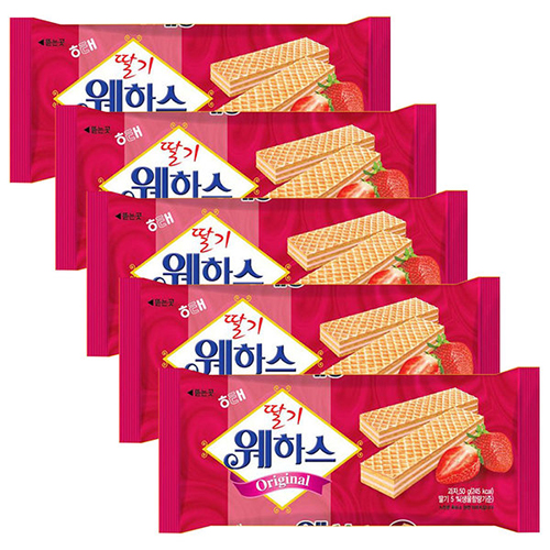 해태 딸기 웨하스 50g x 5개입