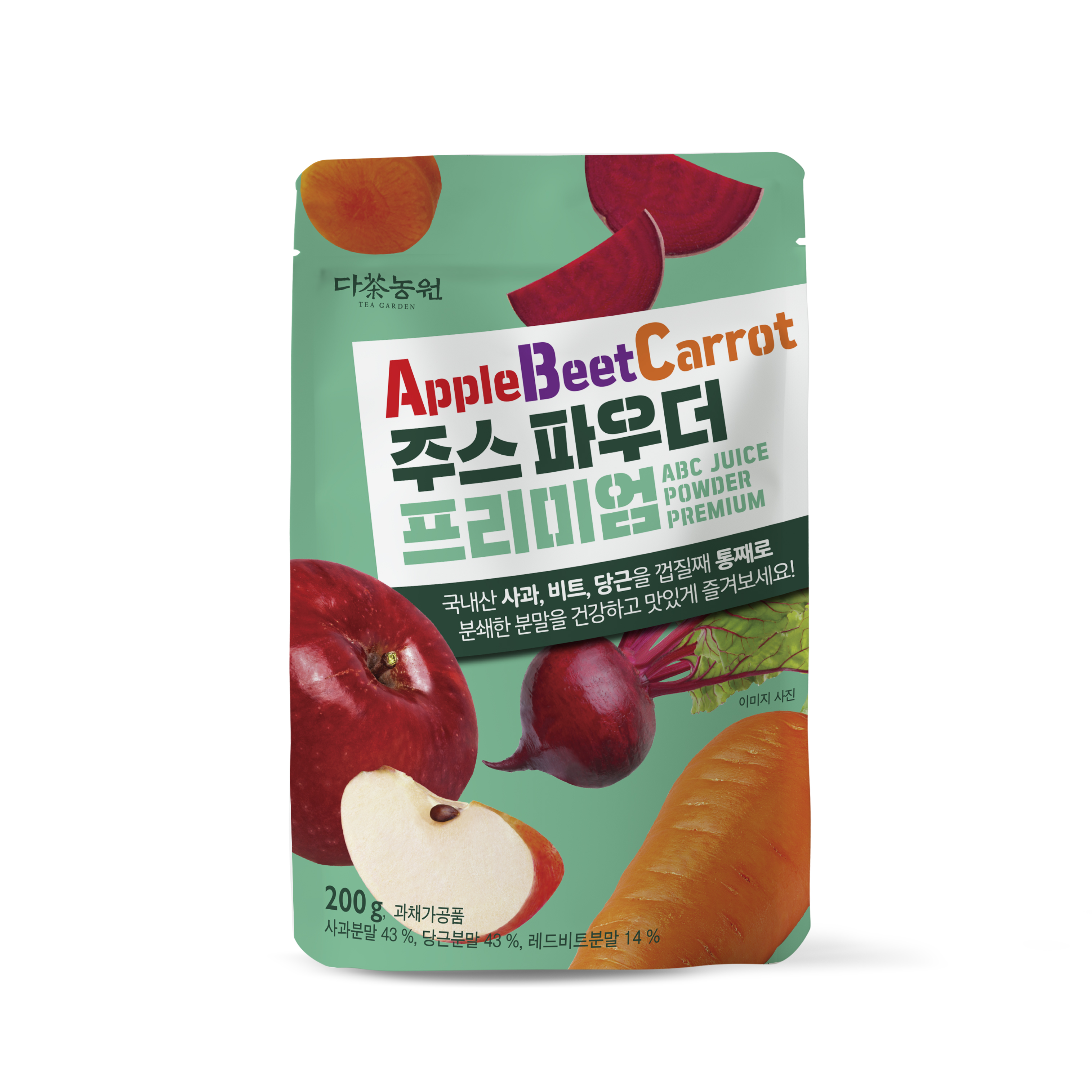 ABC주스 국산 파우더 프리미엄 200g 지퍼백 + 500ml물병증정