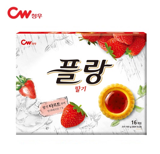 [CW청우] 플랑 딸기 타르트쿠키 160g