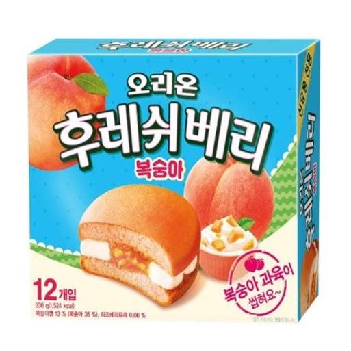 오리온 복숭아 후레쉬베리 12개입