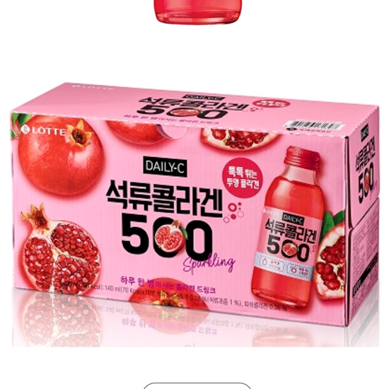 롯데칠성 데일리C 석류콜라겐 500 (140ml x10병)
