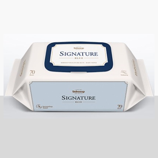 베베숲 시그니처 블루 물티슈 캡형 70매