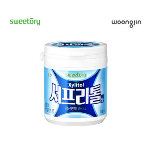 (50%할인) 웅진 자일리톨 스위토리 서프리톨 껌(원통) 100g