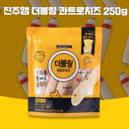 (간식-특가)진주햄 천하장사 더블링 콰트로치즈 소시지 250g