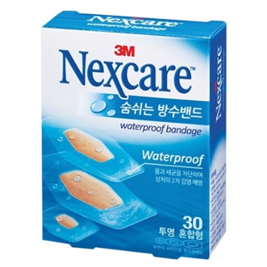 3M 넥스케어 숨쉬는 방수밴드 투명 혼합형 30p